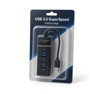 Hub USB 3.0 de 4 puertos DX001 para portátil y PC de escritorio
